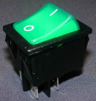 Выключатель клавишный 4C (зелен)