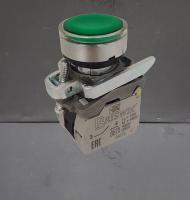 Кнопка КМЕ4610мЛС-220В-зеленый-1но+0нз-цилиндр-индикатор-IP65 КЭАЗ