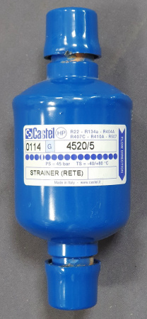 Фильтр масляный механической очистки, неразборный, пайка ODS 5/8"- 16 мм/ ODM 3/4" Castel