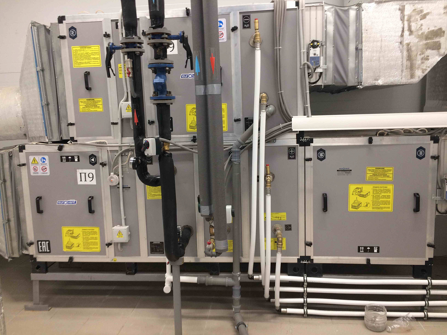 Проектирование, поставка и монтаж систем вентиляции, кондиционирования и дымоудаления. Обустройство "холодной комнаты" в торговом комплексе "Лента" в г. Каменск-Уральский Свердловской области