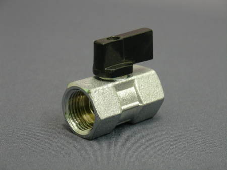 Кран проходной шаров МИНИ, для воды,1/2"х1/2"г/г