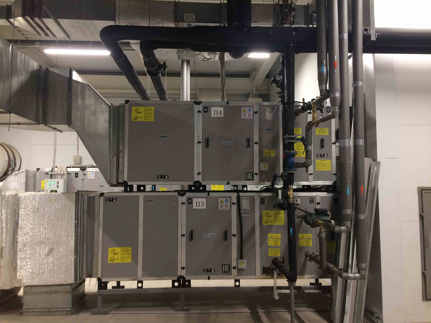 Проектирование, поставка и монтаж систем вентиляции, кондиционирования и дымоудаления. Обустройство "холодной комнаты" в торговом комплексе "Лента" в г. Каменск-Уральский Свердловской области