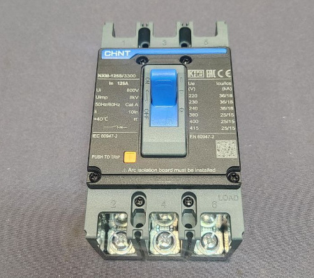 Выключатель автомат. 3п 125А 25кА NXM-125S на монтажную плату CHINT