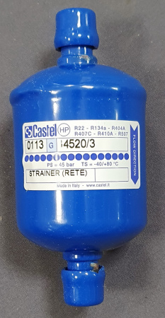 Фильтр масляный механической очистки, неразборный, пайка ODS 3/8"/ ODM 1/2" Castel